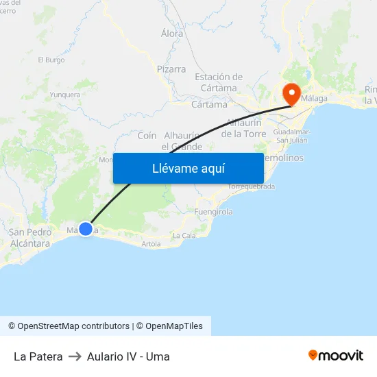 La Patera to Aulario IV - Uma map