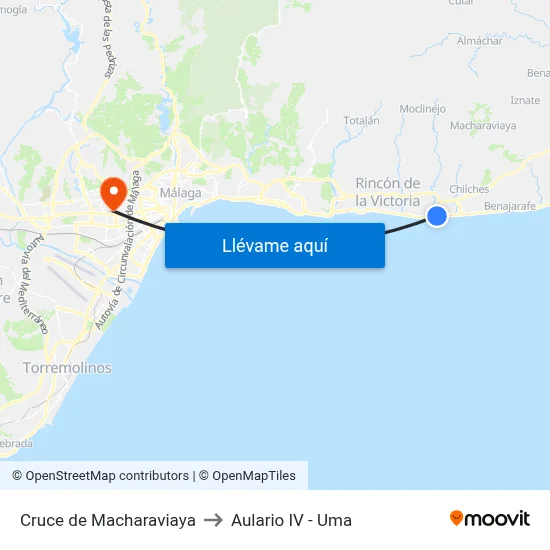 Cruce de Macharaviaya to Aulario IV - Uma map