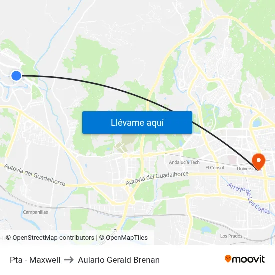 Pta - Maxwell to Aulario Gerald Brenan map