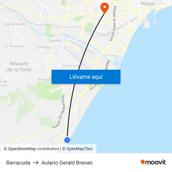 Barracuda to Aulario Gerald Brenan map