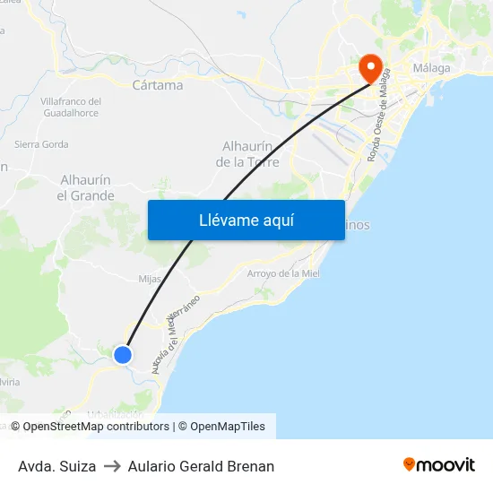 Avda. Suiza to Aulario Gerald Brenan map