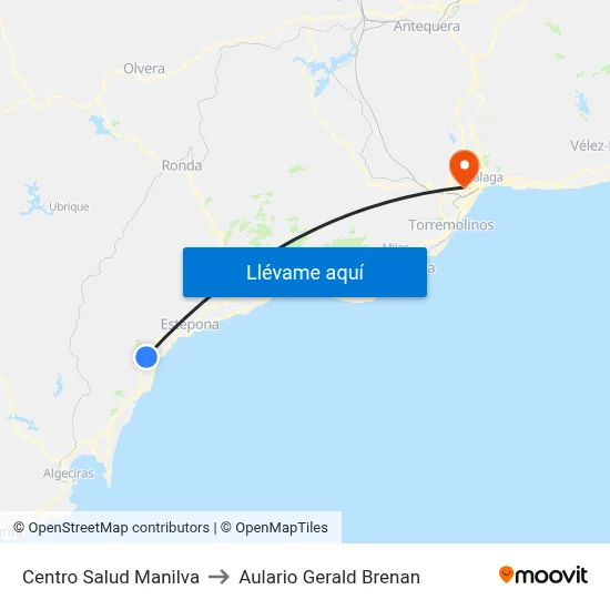 Centro Salud Manilva to Aulario Gerald Brenan map