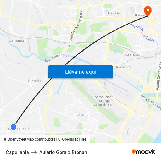 Capellania to Aulario Gerald Brenan map