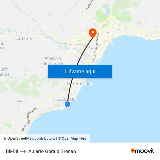Bil-Bil to Aulario Gerald Brenan map