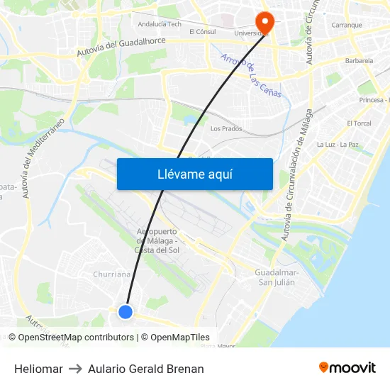 Heliomar to Aulario Gerald Brenan map