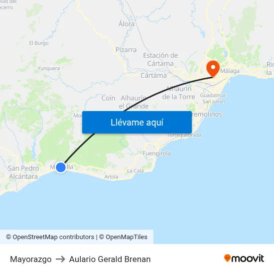 Mayorazgo to Aulario Gerald Brenan map