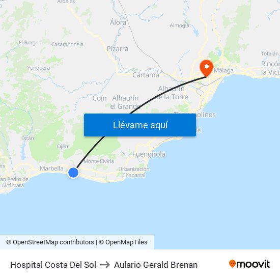 Hospital Costa Del Sol to Aulario Gerald Brenan map