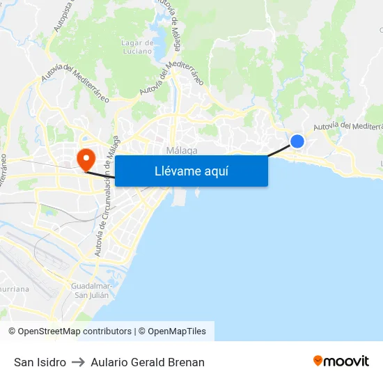 San Isidro to Aulario Gerald Brenan map