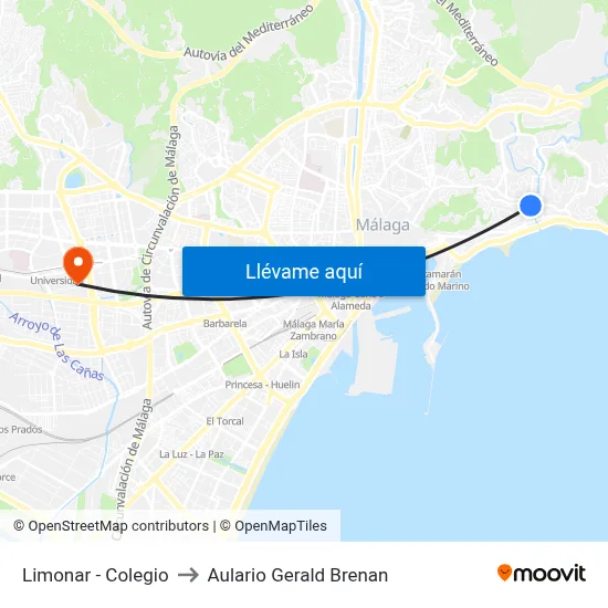 Limonar - Colegio to Aulario Gerald Brenan map