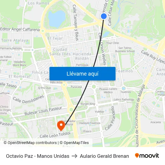 Octavio Paz - Manos Unidas to Aulario Gerald Brenan map