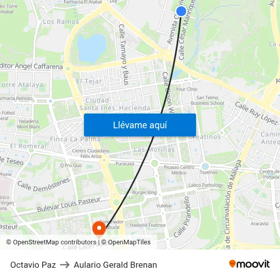 Octavio Paz to Aulario Gerald Brenan map