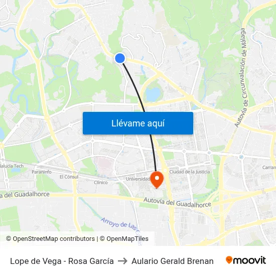 Lope de Vega - Rosa García to Aulario Gerald Brenan map