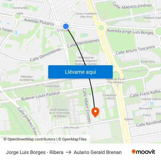 Jorge Luis Borges - Ribera to Aulario Gerald Brenan map