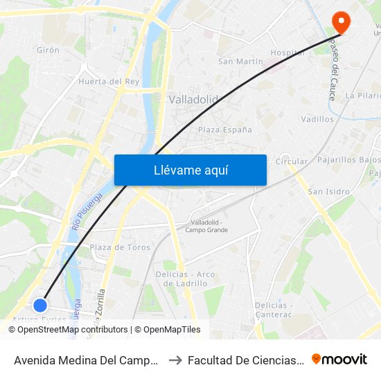 Avenida Medina Del Campo Frente 19 Centro Salud Arturoeyríes to Facultad De Ciencias Económicas Y Empresariales map