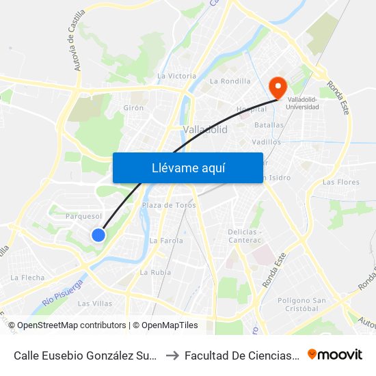 Calle Eusebio González Suárez Frente Federico Landrove Moiño to Facultad De Ciencias Económicas Y Empresariales map