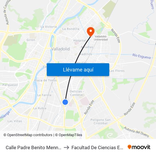 Calle Padre Benito Menni Frente 6 Esquina Caamaño to Facultad De Ciencias Económicas Y Empresariales map