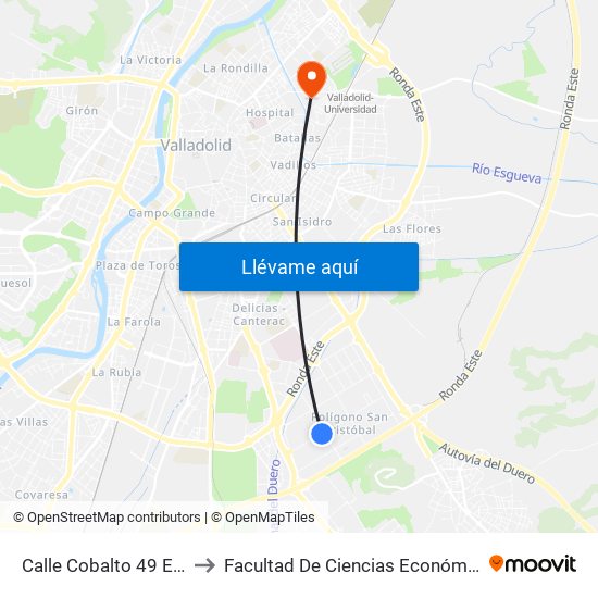 Calle Cobalto 49 Esquina Galena to Facultad De Ciencias Económicas Y Empresariales map