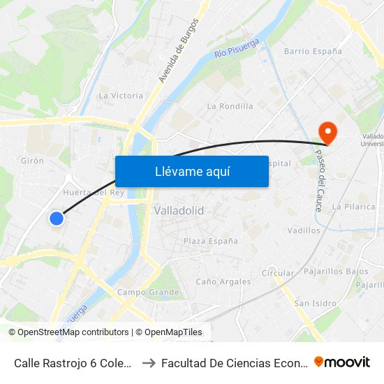 Calle Rastrojo 6 Colegio Giner De Los Ríos to Facultad De Ciencias Económicas Y Empresariales map