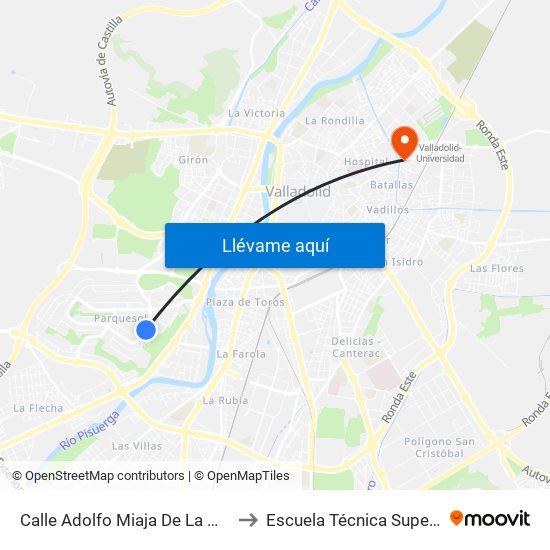 Calle Adolfo Miaja De La Muela Esquina Remigio Cabello Toral to Escuela Técnica Superior De Ingenieros Industriales map