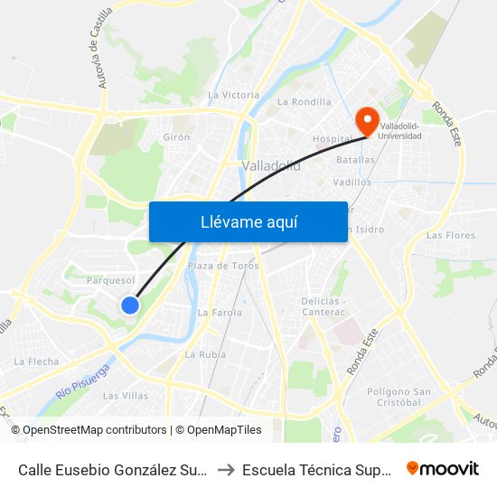 Calle Eusebio González Suárez Frente Federico Landrove Moiño to Escuela Técnica Superior De Ingenieros Industriales map