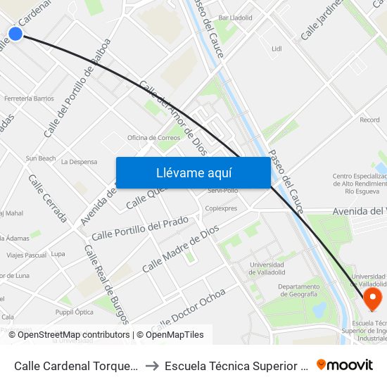 Calle Cardenal Torquemada 50 Esquina Soto to Escuela Técnica Superior De Ingenieros Industriales map