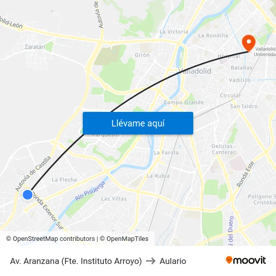 Arroyo De La Encomienda. Av. Aranzana (Frente Ieso Arroyo) to Aulario map