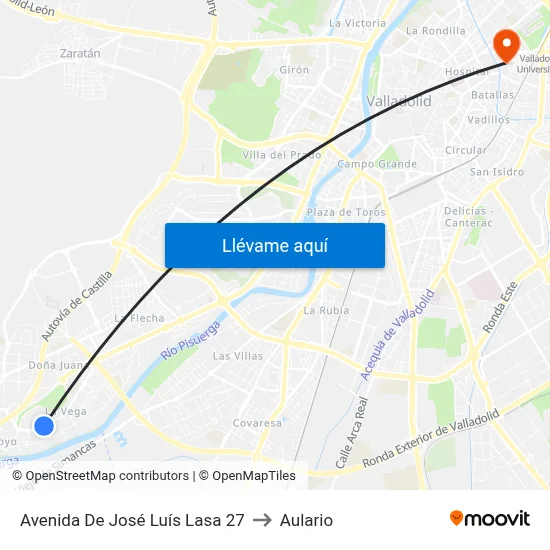 Avenida De José Luís Lasa 27 to Aulario map