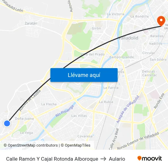 Calle Ramón Y Cajal Rotonda Alboroque to Aulario map
