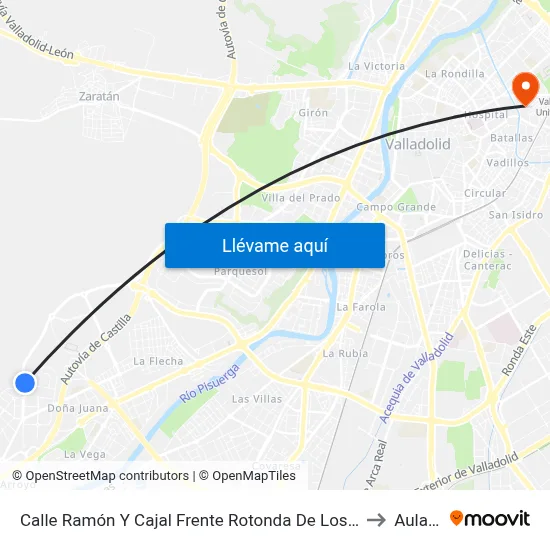 Calle Ramón Y Cajal Frente Rotonda De Los Olivos to Aulario map