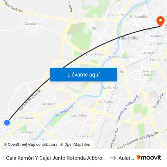 Cale Ramón Y Cajal Junto Rotonda Alboroque to Aulario map