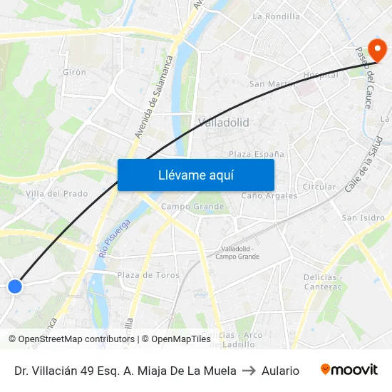 Dr. Villacián 49 Esq. A. Miaja De La Muela to Aulario map
