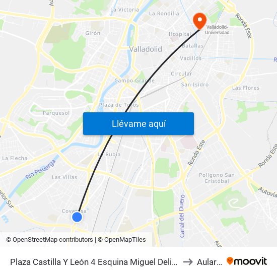 Plaza Castilla Y León 4  Esquina Miguel Delibes to Aulario map