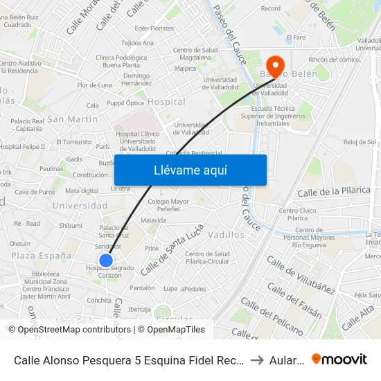 Calle Alonso Pesquera 5 Esquina Fidel Recio to Aulario map