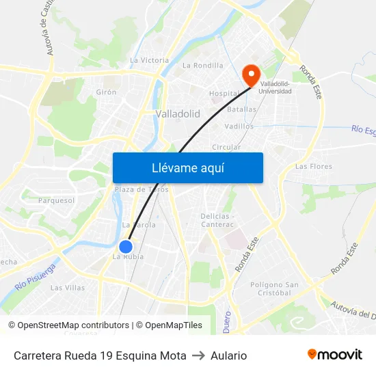 Carretera Rueda 19 Esquina Mota to Aulario map