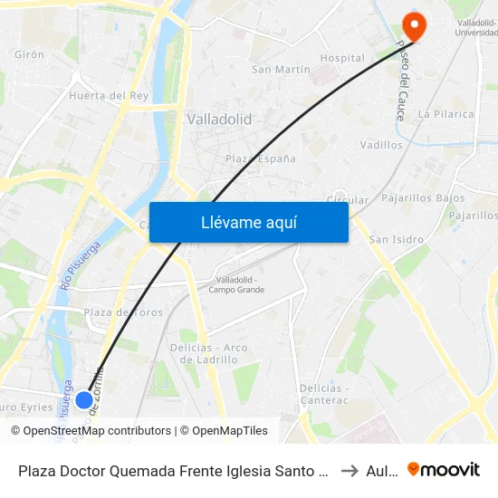 Plaza Doctor Quemada Frente Iglesia Santo Domingo De Guzmán to Aulario map