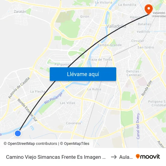 Camino Viejo Simancas Frente Es Imagen Y Sonido to Aulario map