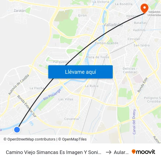 Camino Viejo Simancas Es Imagen Y Sonido to Aulario map