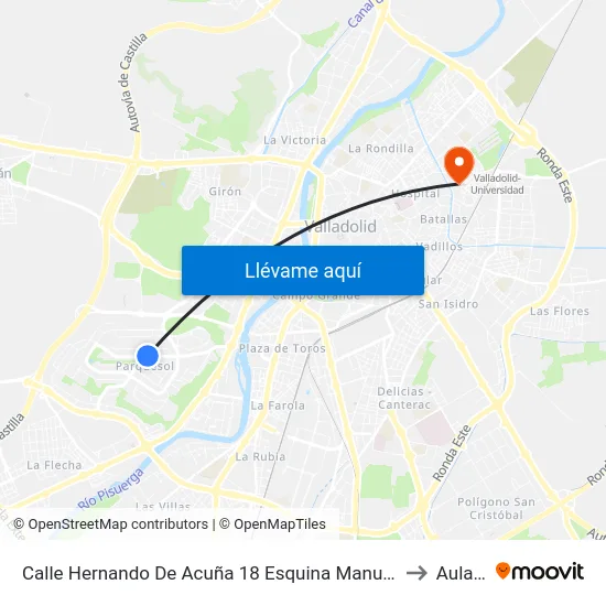 Calle Hernando De Acuña 18 Esquina Manuel Silvela to Aulario map