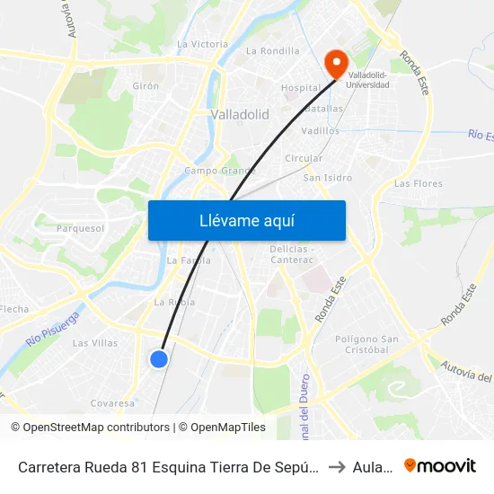 Carretera Rueda 81 Esquina Tierra De Sepúlveda to Aulario map