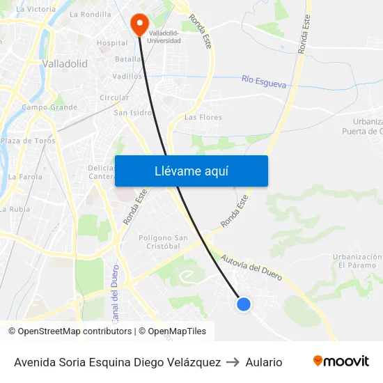 Avenida Soria Esquina Diego Velázquez to Aulario map