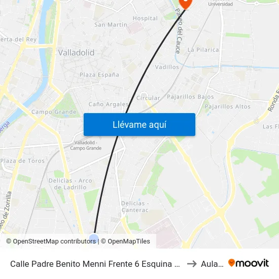 Calle Padre Benito Menni Frente 6 Esquina Caamaño to Aulario map