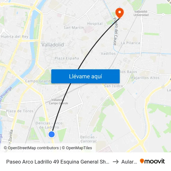 Paseo Arco Ladrillo 49 Esquina General Shelly to Aulario map