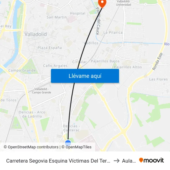Carretera Segovia Esquina Víctimas Del Terrorismo to Aulario map