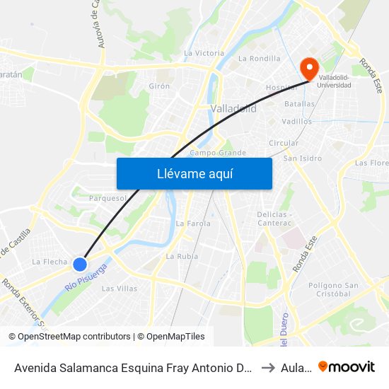 Avenida Salamanca Esquina Fray Antonio De Córdoba to Aulario map
