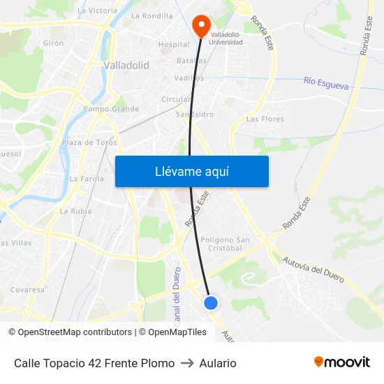 Calle Topacio 42 Frente Plomo to Aulario map