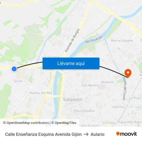 Calle Enseñanza Esquina Avenida Gijón to Aulario map