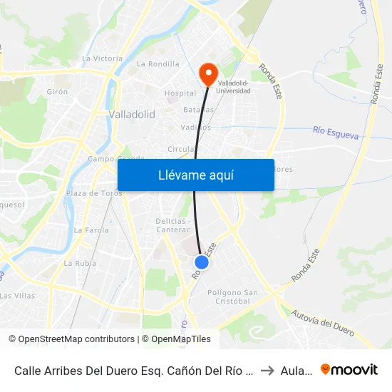 Calle Arribes Del Duero Esq. Cañón Del Río Lobos to Aulario map