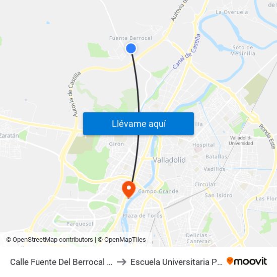 Calle Fuente Del Berrocal Gasolinera to Escuela Universitaria Politécnica map