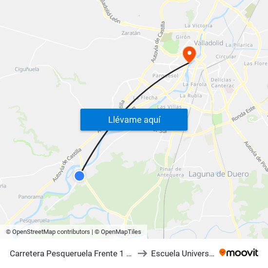 Carretera Pesqueruela Frente 1 Esquina Carretera Puenteduero to Escuela Universitaria Politécnica map