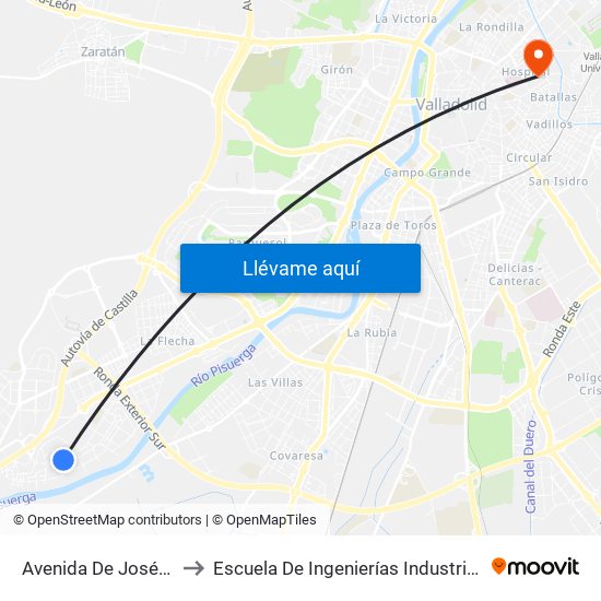 Avenida De José Luis Lasa 27 to Escuela De Ingenierías Industriales (Sede Mergelina) map